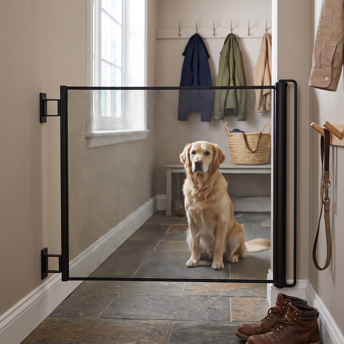 retractable pet gate